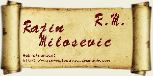 Rajin Milošević vizit kartica